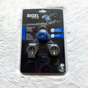 Rigel Dublin Dog Multi Purpose LED Light Blue Dog Collar Backpack Bike Bicycle